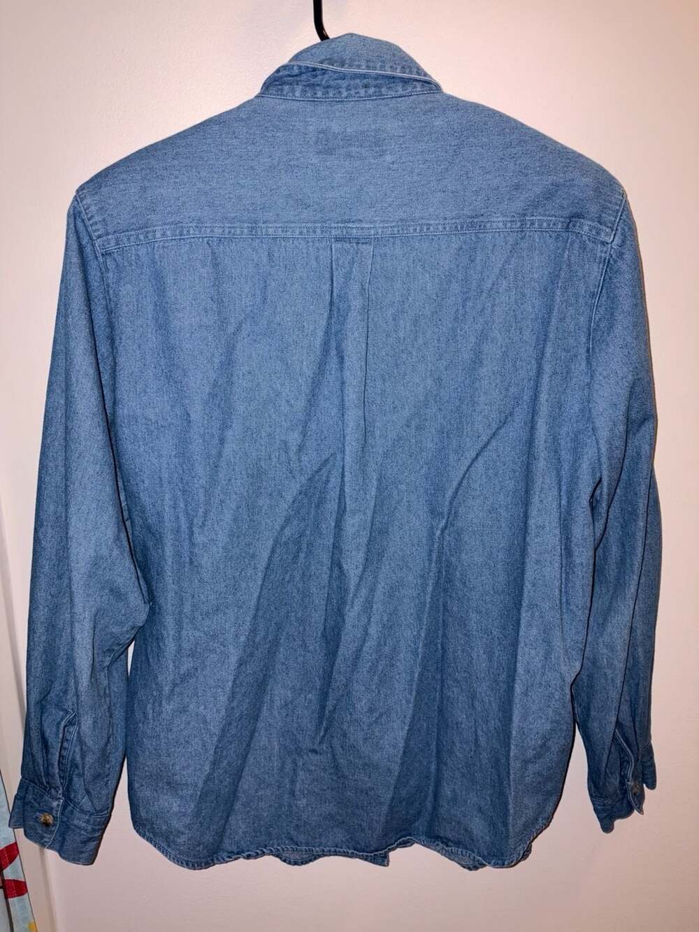 Christopher & Banks Women's Long Sleeve Denim Shirt with Noah's Ark Embroidery - Picture 5 of 5